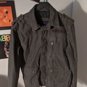 American Eagle Outfitters Military Jacket Olive